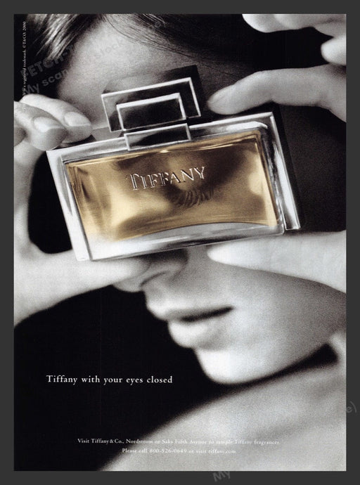 2000 Tiffany Perfume Eyes Closed Print Advertisement Ad