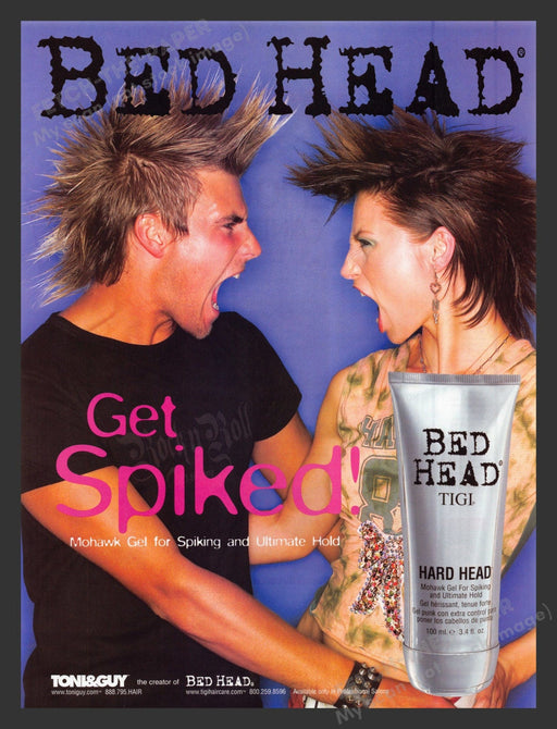 2003 Bed Head TIGI Hard Head Get Spiked Mohawks Print Advertisement Ad