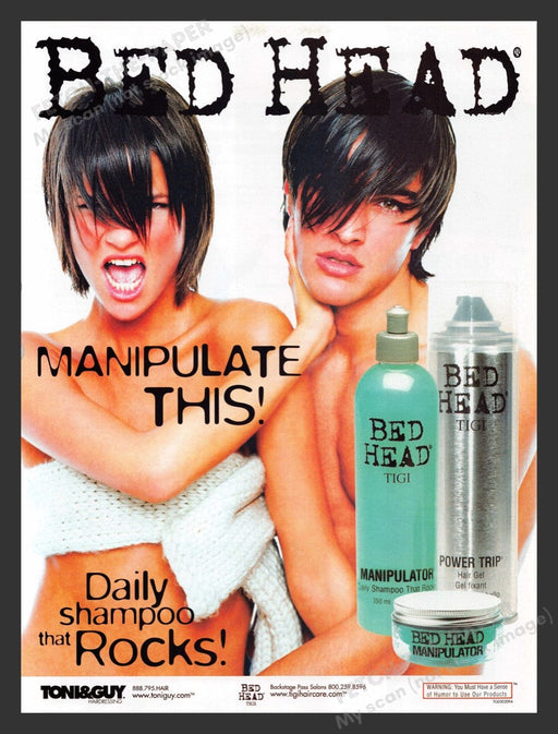 2003 TIGI Bed Head Manipulator & Power Trip Print Advertisement Ad