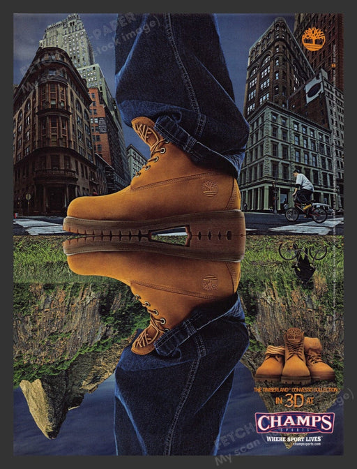 2005 Timberland Convesso Collection Shoes City & Mountain Print Advertisement Ad