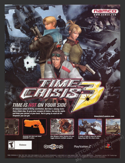 2003 Time Crisis 3 Video Game Print Advertisement