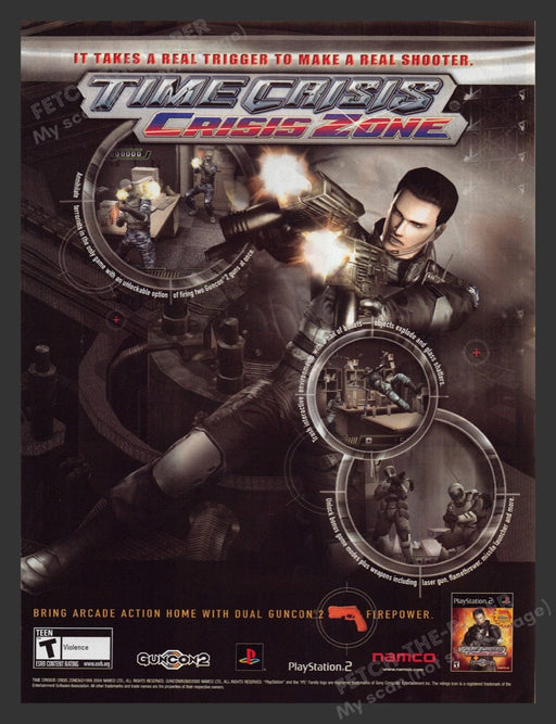 2004 Time Crisis: Crisis Zone Video Game Print Advertisement