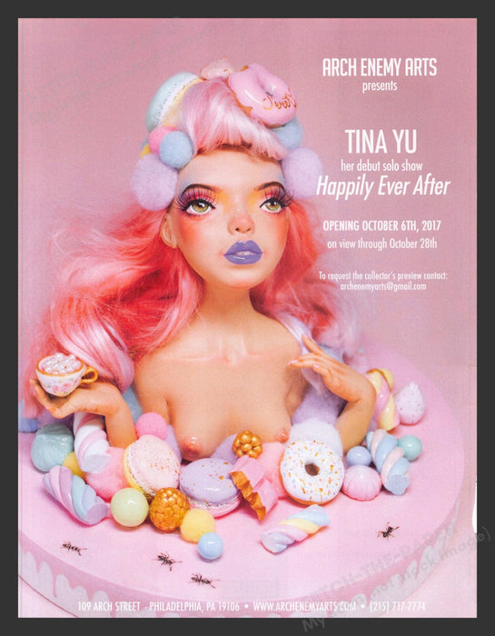 2017 Tina Yu Arch Enemy Arts Art Gallery Show Print Advertisement.