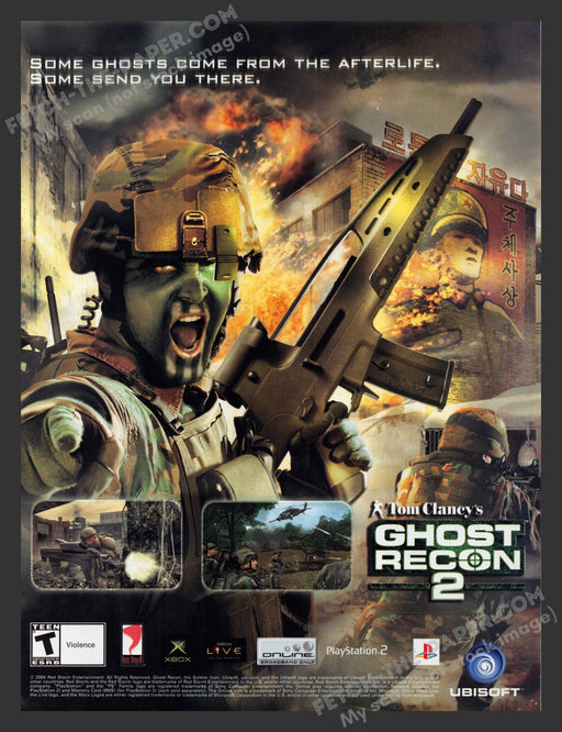 2007 Print Advertisement Tom Clancy's Ghost Recon 2 Video Game Ad.