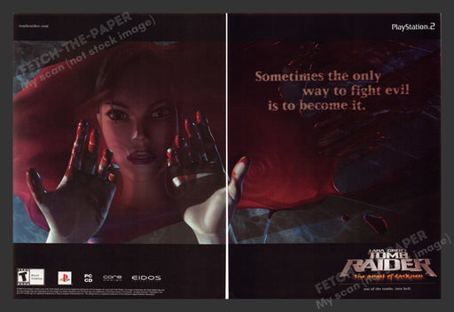 2003 Tomb Raider: The Angel of Darkness Video Game Print Advertisement (2 Pages)