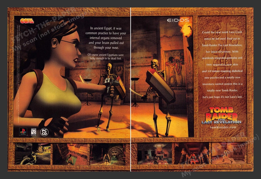 2000 Tomb Raider: The Last Revelation Video Game Print Advertisement (2pgs)