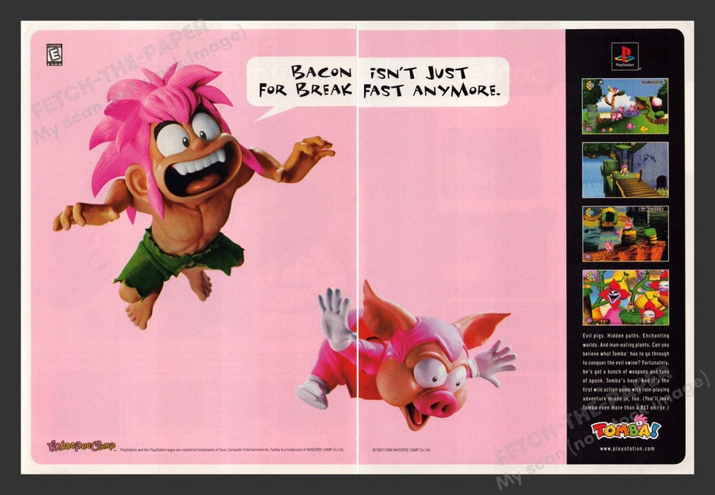 1998 Tomba! Video Game Print Advertisement (2 Pages)