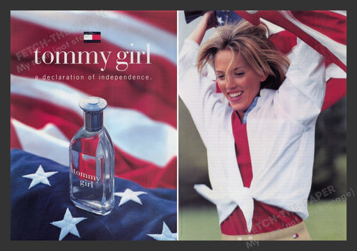 Tommy Girl Hilfiger 1990s Print Advertisement (2 pages) 1996 Fragrance Perfume Fetch the Paper!