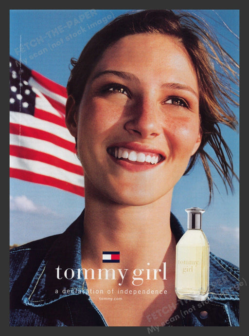 Tommy Girl Hilfiger Perfume American Flag Girl 2000s Print Advertisement 2001 Fetch the Paper!