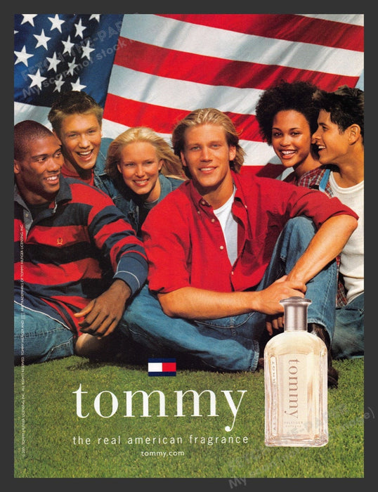 2002 Tommy Hilfiger Fragrance American Flag Print Advertisement Ad