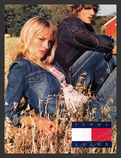 2002 Tommy Hilfiger Jeans Sexy Couple Field Print Advertisement Ad