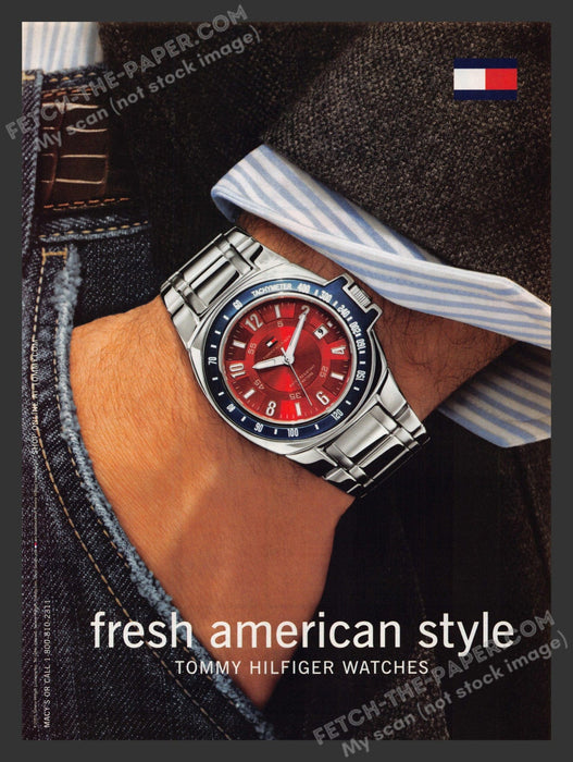 2005 Print Advertisement Tommy Hilfiger Watches Fresh American Style Ad.
