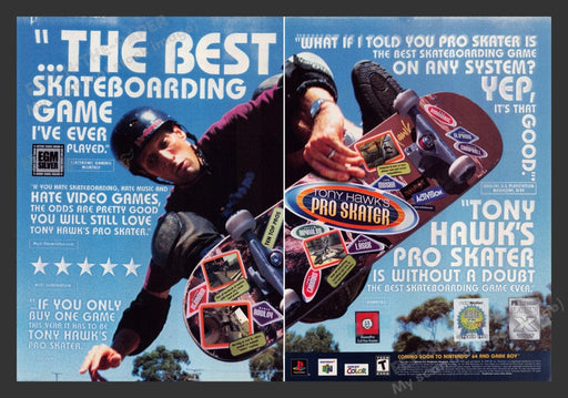 2000 Tony Hawk's: Pro Skater Video Game Print Advertisement (2pgs)