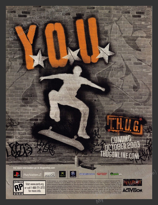 2003 T.H.U.G. Video Game Print Advertisement