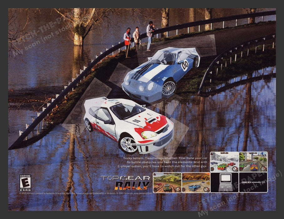 2003 Top Gear Rally Water Bridge Video Game Print Advertisement