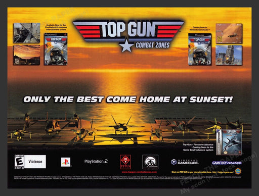 2002 Top Gun Combat Zones Video Game Print Advertisement