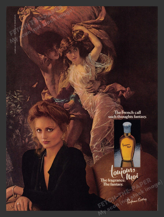 Toujours Moi French Fragrance Perfume Promo 1980s Print Advertisement 1980 Fetch the Paper!