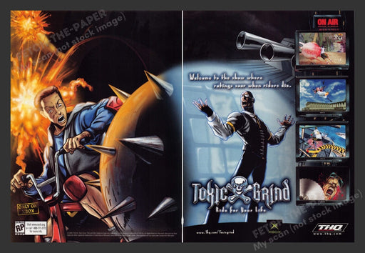 2002 Toxic Grind: Ride for Your Life Video Game Print Advertisement (2 Pages)