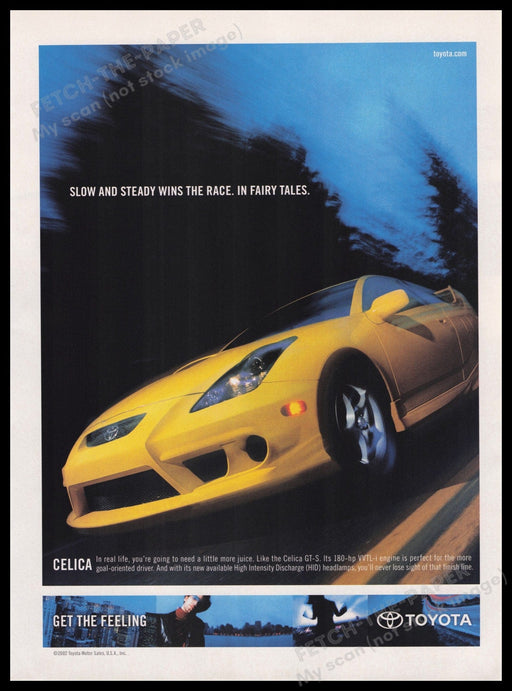 Toyota Celica 2000s Print Advertisement Ad 2003 Fetch the Paper!