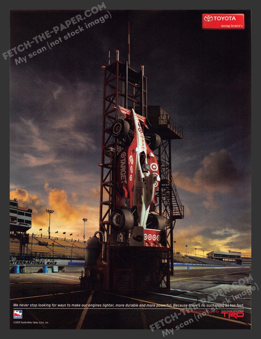 2005 Print Advertisement Toyota Powerful Engines Race Car Rocket Launch Ad.
