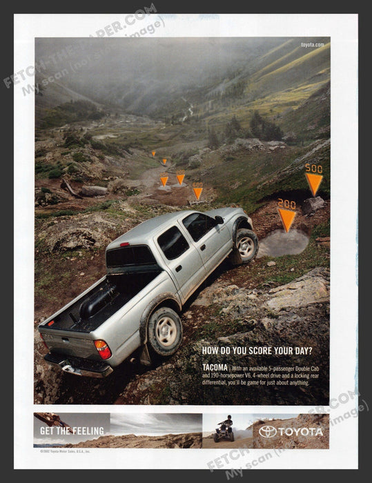 2003 Toyota Tacoma Truck Score Your Day Print Advertisement.