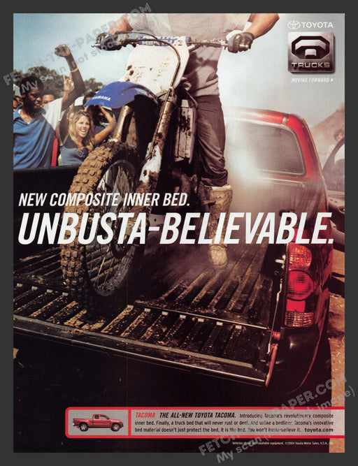 2007 Print Advertisement Toyota Trucks Motor Bike Unbusta-Believable Ad.