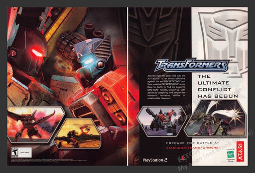 2004 TransFormers Autobot & Decepticon Video Game Print Advertisement (2 Pages)