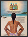 1988 Tropical Blend Dark Tanning Topless on Beach Print Advertisement Ad