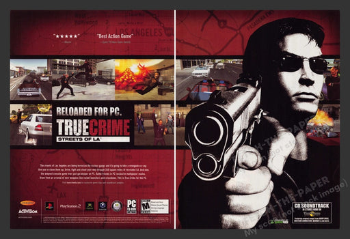 2004 True Crime: Streets of LA Video Game Print Advertisement (2 Pages)