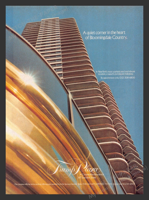 1984 Trump Plaza Bloomingdale Country Print Advertisement Ad