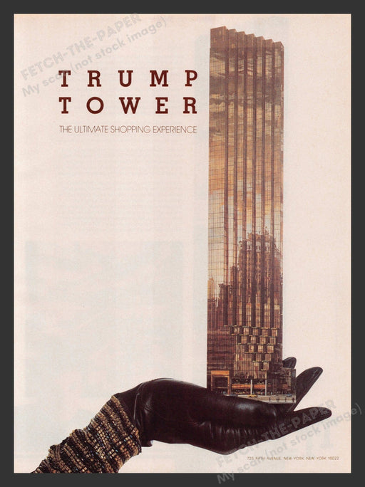 Trump Tower Ultimate Shopping Experience 1980s Print Advertisement 1983 Fetch the Paper!