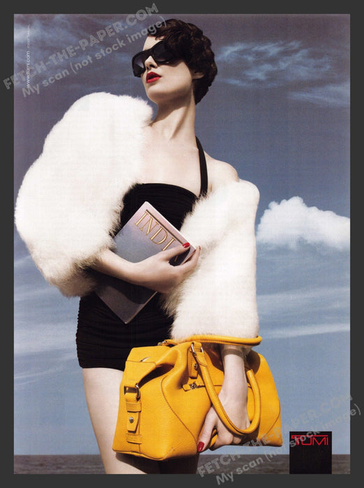 2007 Print Advertisement Tumi Bag / Purse Fashion Model Ad.