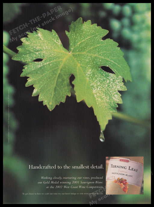Turning Leaf 2000s Print Advertisement Ad 2003 Fetch the Paper!