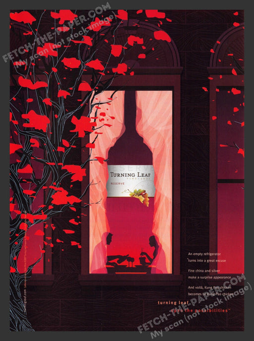 2007 Print Advertisement Turning Leaf Vineyards Alcohol Ad.
