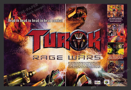 2000 Turok: Rage Wars Video Game Print Advertisement (2pgs)