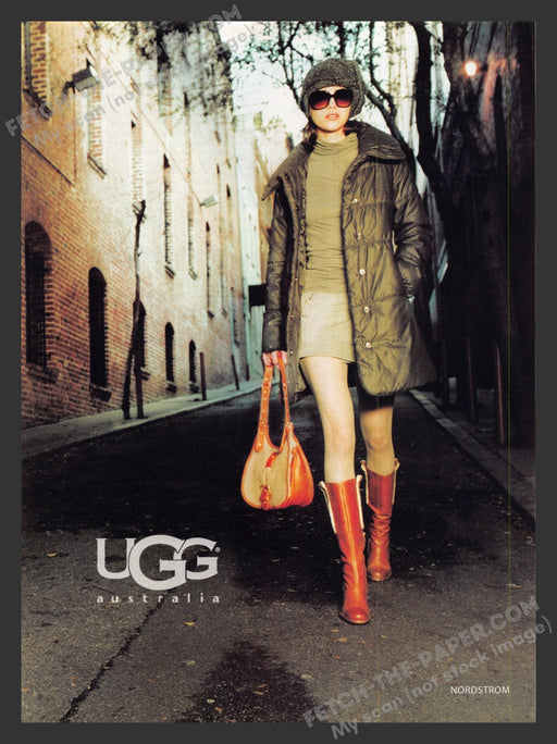 2007 Print Advertisement UGG Australia City Nordstrom Fashion Model Ad.