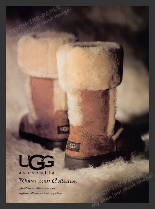 Ugg Boots Australia Winter Collection 2000s Print Advertisement 2001 Fetch the Paper!