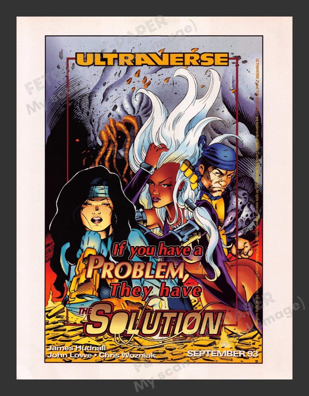 Solution File Comic Ultraverse The Solution Comic Ad 1993 - Vintage 90s Artwork — Fetch-the ...