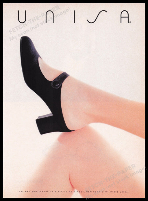 Unisa Shoes 1990s Print Advertisement Ad 1995 Legs Feet Fetch the Paper!