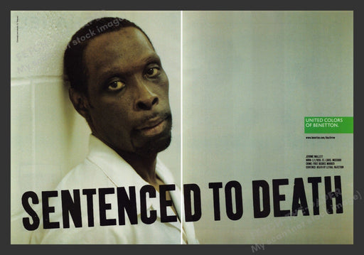 United Colors of Benetton 2000s Print Advertisement (2 pages) 2000 Death Row Fetch the Paper!
