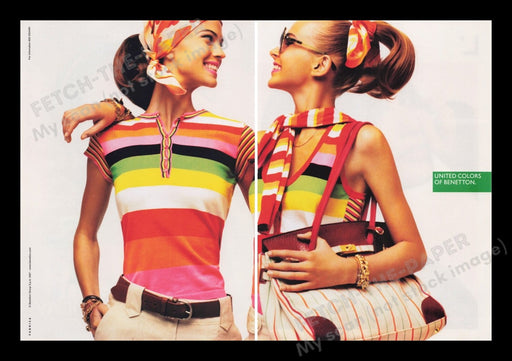 United Colors of Benetton Clothing 2000s Print Advertisement (2 pages) 2007 Girl Fetch the Paper!