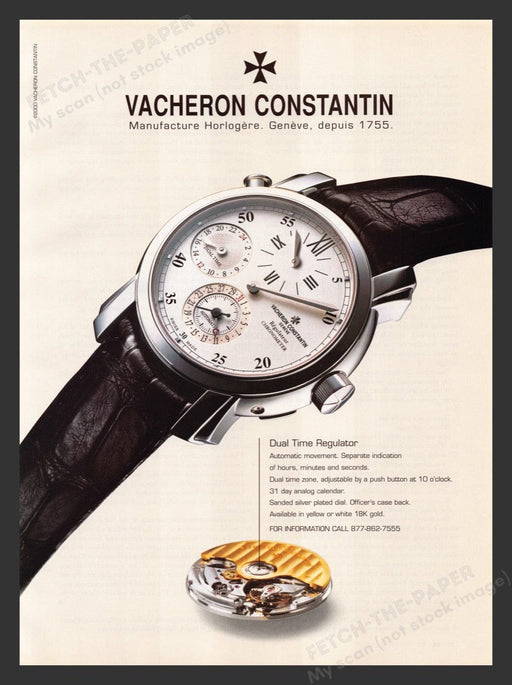2000 Vacheron Constantin Chronometer Watch Print Advertisement Ad