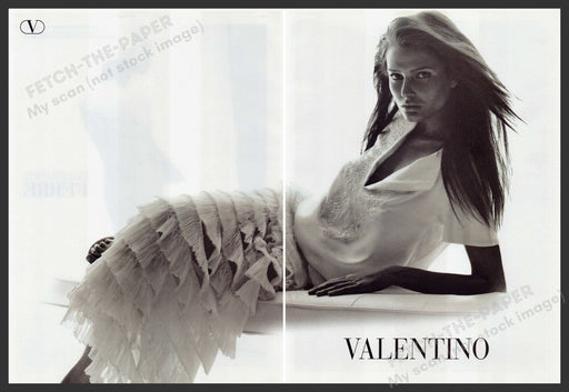 Valentino Clothing 1990s Print Advertisement (2 pages) 1999 Sexy Fashion Fetch the Paper!