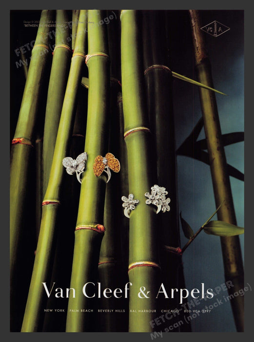 Van Cleef & Arpels Bamboo Jewelry 2000s Print Advertisement 2001 Fetch the Paper!