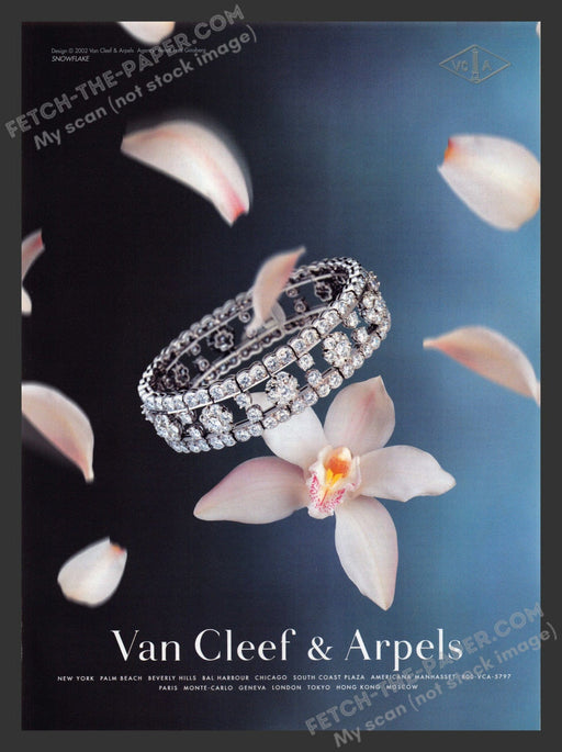 2005 Print Advertisement Van Cleef & Arpels Jewelry Blossoms Ad.