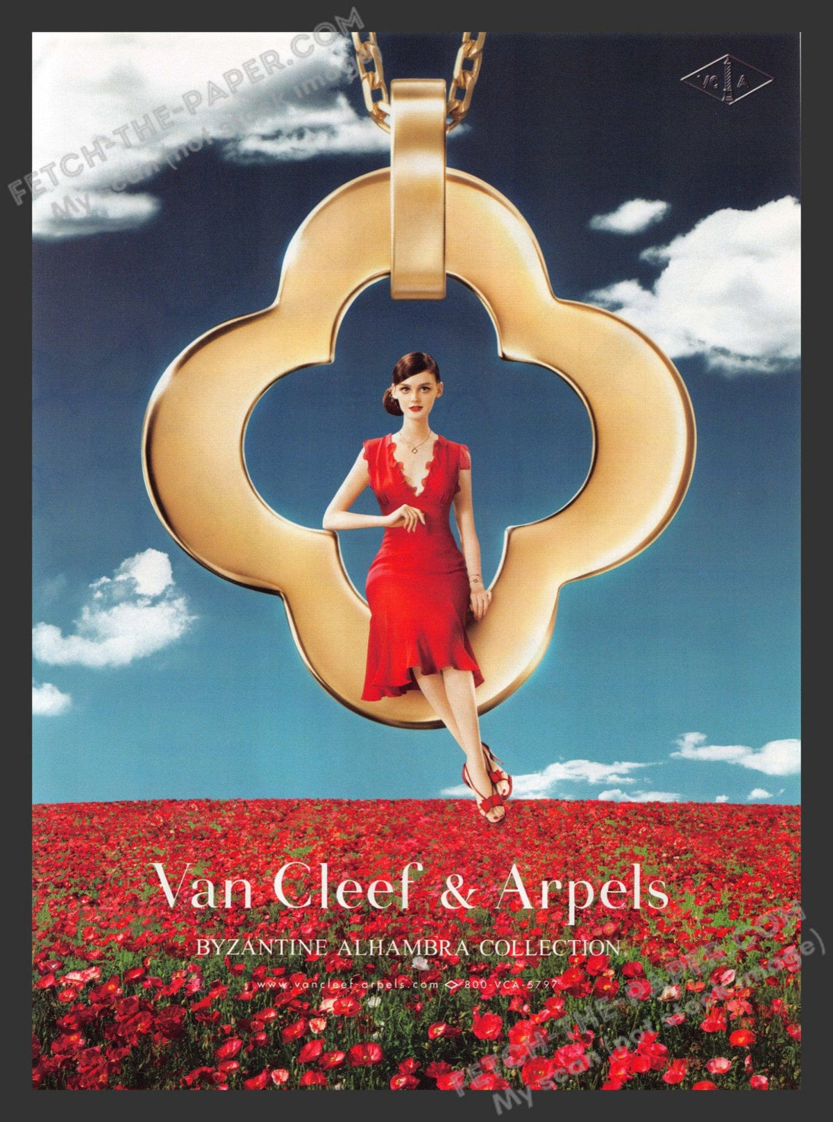 Van Cleef & Arpels 2007 Byzantine Alhambra Jewelry Ad Print