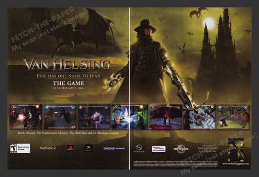 2004 Van Helsing Video Game Print Advertisement (2Pgs)