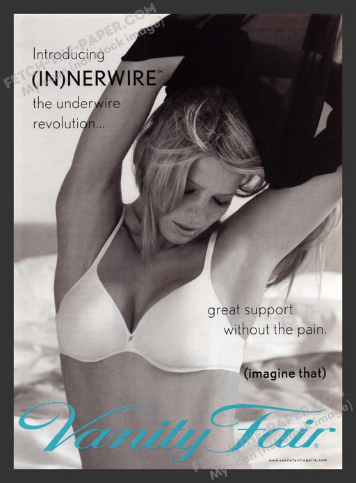 2007 Print Advertisement Vanity Fair (In)nerwire Bra Sexy Blonde Lingerie Ad.