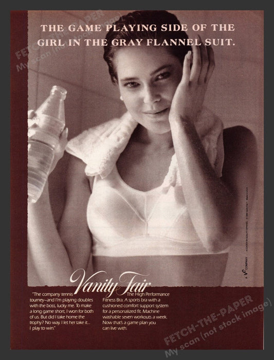 1988 Vanity Fair Sports Bra After Working Out Print Advertisement Ad