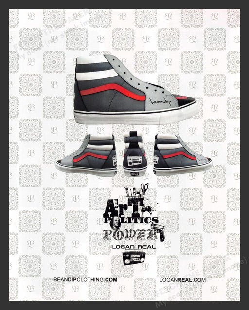 2007 Vans Shoes Logan Real Beandip Art Politics Power Print Advertisement.